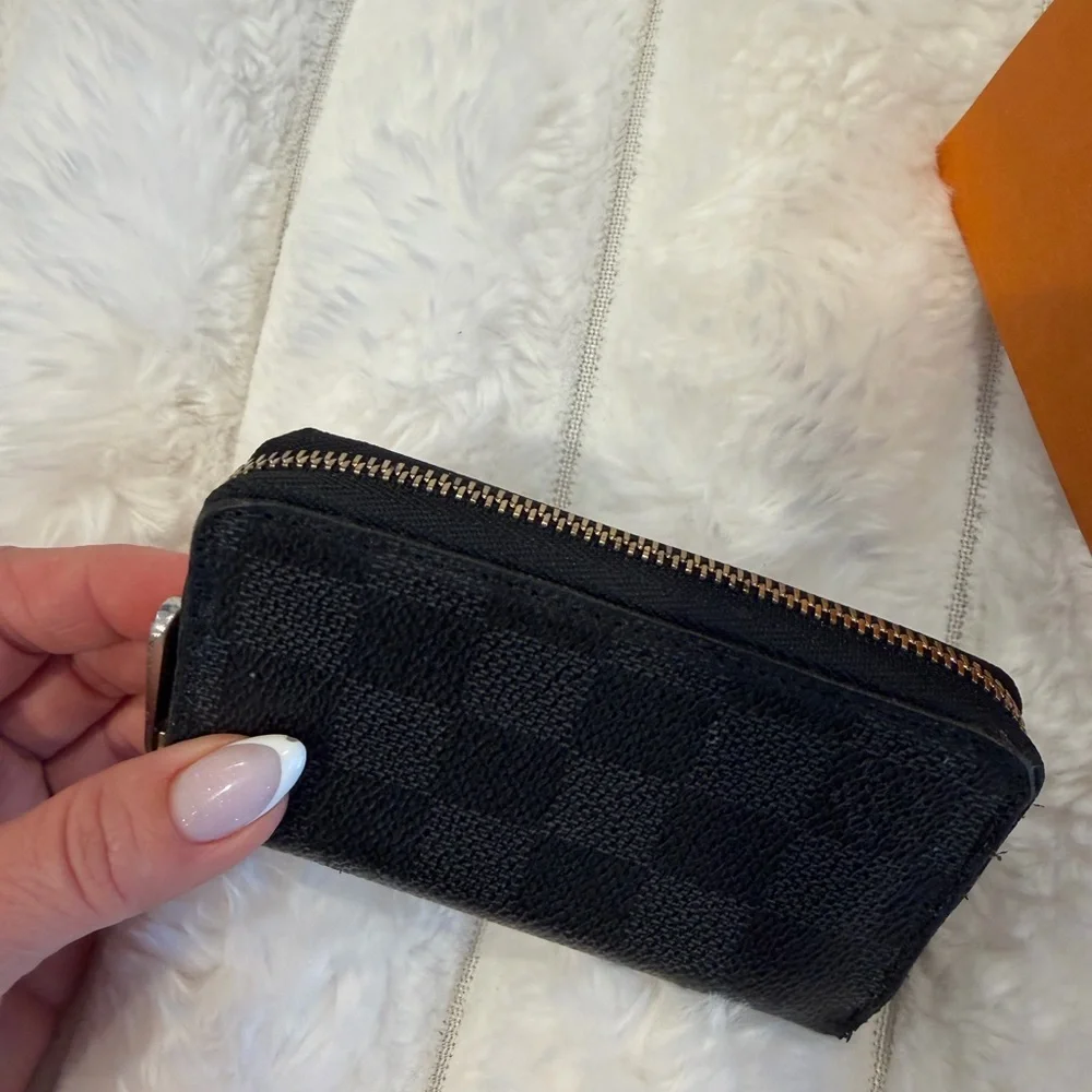 LOUIS VUITTON Damier Graphite coin purse Wallet Case /card holder « Authentic